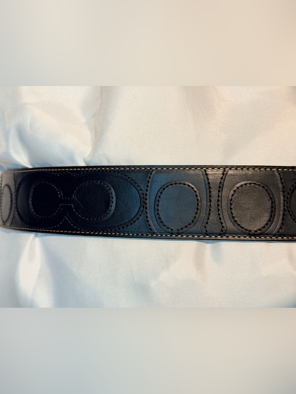 Coach 2018 Signature Embossed Buckle Belt (#C8 90080) Large - Picture 8 of 9